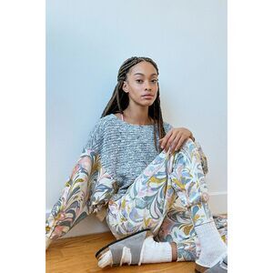 Saturday/Sunday Flora Printed Sweatshirt Women's S Oversized Lounge Multimedia